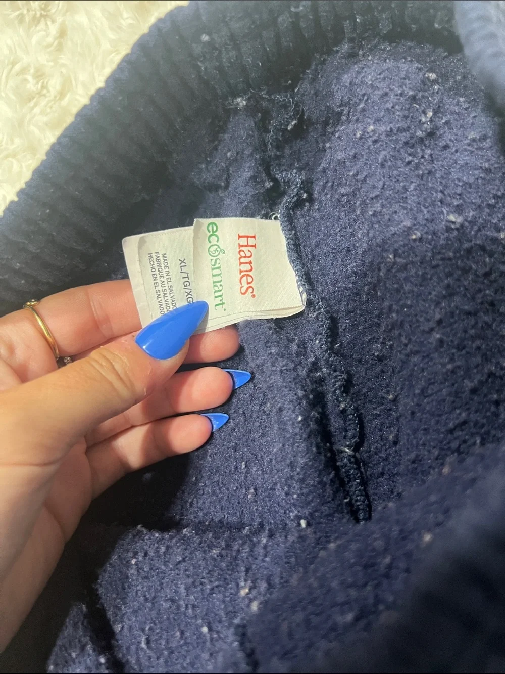 Kids Hanes Navy Blue Jogger Pants